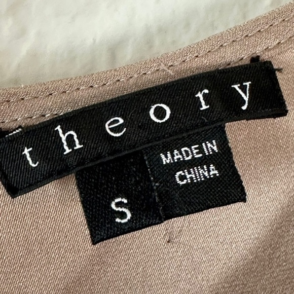 Theory Ethereal Fairy Silk Tiered Ruffled Sleeveless Nude Tunic Top Small Flowy - Picture 7 of 11